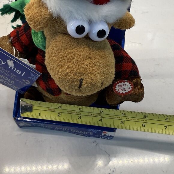 Vtg Dan Dee Reindeer Moose Plush Plays Jingle Bell Rock Melody Toy Sings Dances - Picture 9 of 16